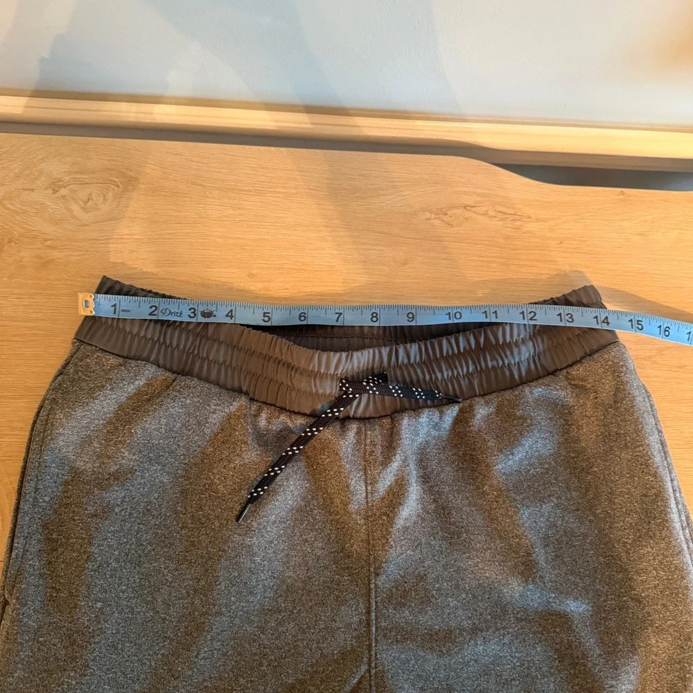 Lands‎ End Boys XL 14H-16H Gray Heathered Fleece Cropped Jogger Utility Zipper